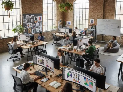 Lead Capital Group team at work in the office